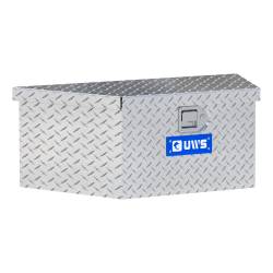 UWS - Bright Aluminum 34" Trailer Tongue Box w/Low Profile Heavy Packaging - Image 1