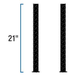 UWS - UWS SM-LEGS-BLK Replacement Black Aluminum Truck Side Tool Box Legs 1 Pair - Image 2