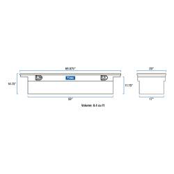 UWS - Bright Aluminum 69" Crossover Truck Tool Box Low Profile LTL Shipping Only - Image 2
