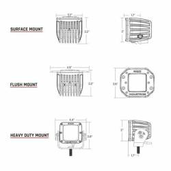 Rigid Industries - Rigid Industries 201213 D-Series Pro 3" LED Off Road Light Pod Spot - Image 3