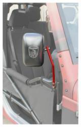 Steinjager - Steinjager Tube Door Mirror Leg Kit Red Baron for Wrangler JK J0046210 - Image 2