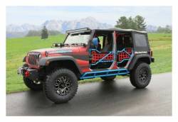 Steinjager - Steinjager Rear Tubular Trail Doors-Hot Pink for Wrangler JK 4DR J0046384 - Image 2