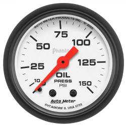 AutoMeter - AutoMeter 5723 Phantom Mechanical Oil Pressure Range 0-150PSI 2-1/16" - Image 1