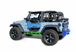 Steinjager - Steinjager Bare Knuckles Rock Sliders-Neon Green for Wrangler JK 2DR J0044826 - Image 1