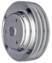 Trans-Dapt Performance - Trans-Dapt 9608 Crankshaft Pulley 3 Groove Chevy 283-350 Long Chrome - Image 1