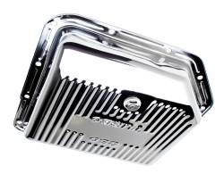 Trans-Dapt Performance - Trans-Dapt 9122 Chrome Trans. Pan Stock Capacity Stock Depth Finned BottomTH350 - Image 1