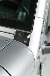 Rugged Ridge - Rugged Ridge Windshield Hinge Light Brackets Black for Wrangler JK 11027.04 - Image 3