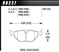 Hawk Performance - Hawk Performance HPS High Performance Street Brake Pads HB227F.630 - Image 1