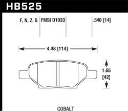 Hawk Performance - Hawk Performance HPS High Performance Street Brake Pads HB525F.540 - Image 1