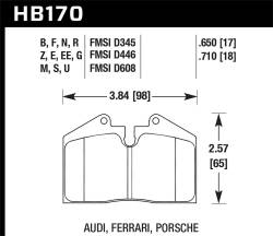 Hawk Performance - Hawk Performance HPS High Performance Street Brake Pads HB170F.650 - Image 1