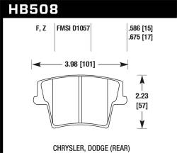Hawk Performance - Hawk Performance HPS High Performance Street Brake Pads HB508F.586 - Image 1