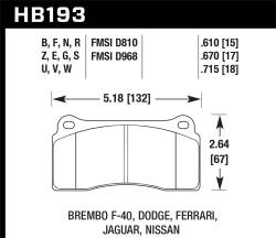 Hawk Performance - Hawk Performance HPS High Performance Street Brake Pads HB193F.670 - Image 1