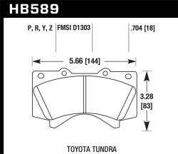 Hawk Performance - Hawk Performance PC Performance Ceramic Brake Pads HB589Z.704 - Image 1
