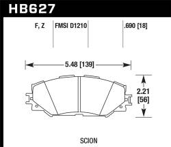 Hawk Performance - Hawk Performance PC Performance Ceramic Brake Pads HB627Z.690 - Image 1