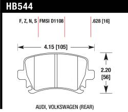 Hawk Performance - Hawk Performance HPS High Performance Street Brake Pads HB544F.628 - Image 1