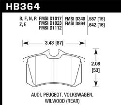 Hawk Performance - Hawk Performance HPS High Performance Street Brake Pads HB364F.642 - Image 1