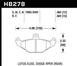 Hawk Performance - Hawk Performance HPS High Performance Street Brake Pads HB278F.465 - Image 1