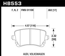Hawk Performance - Hawk Performance PC Performance Ceramic Brake Pads HB553Z.652 - Image 1