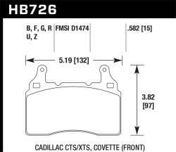 Hawk Performance - Hawk Performance HB726Z.582 PC Performance Ceramic Brake Pads - Image 1