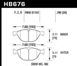 Hawk Performance - Hawk Performance PC Performance Ceramic Brake Pads HB676Z.780 - Image 1