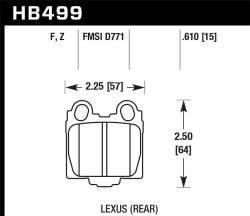 Hawk Performance - Hawk Performance HPS High Performance Street Brake Pads HB499F.610 - Image 1