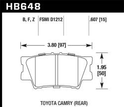 Hawk Performance - Hawk Performance HPS HB648F.607 High Performance Street Brake Pads - Image 1