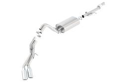 Borla - Borla 140560 Touring Cat-Back Exhaust Truck Side Exit 15-25 Cadillac/GMC 6.2L - Image 1