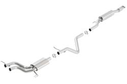 Borla - Borla 140506 Touring Cat-Back Exhaust Dual Center RR Exit for 13-17 Veloster 1.6 - Image 1