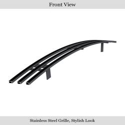 APS - APS Stainless Billet Bumper Grille Black 03-06 GMC Sierra 1500 GR07HED72J - Image 2