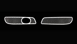 APS - APS Wire Mesh Fog Light Grilles Polish for 11-14 Chrysler 300 GR18GFC03S - Image 2