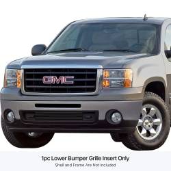 APS - APS Stainless Billet Bumper Grille Black 07-13 GMC Sierra 1500/HD GR07FEH14J - Image 1