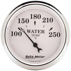 AutoMeter - AutoMeter 1638 Old Tyme White Air-Core Water Temperature Gauge 100-250F 2-1/16" - Image 1