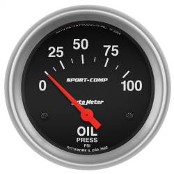 AutoMeter - AutoMeter 3522 Sport-Comp Air Core Oil Pressuge Gauge 0-100 PSI 2-5/8" - Image 1
