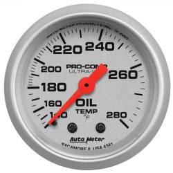 AutoMeter - AutoMeter 4341 Ultra-Lite Mechanical Oil Temperature Gauge 140-280F 2-1/16" - Image 1