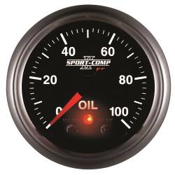 AutoMeter - AutoMeter 3652 Sport-Comp Oil Temp w/Peak & Warn 0-100PSI 2-1/16" Stepper Motor - Image 5