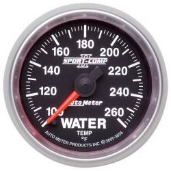 AutoMeter - AutoMeter 3655 Sport-Comp II Water Temperature Gauge 100-260-DEG F 2-1/16" - Image 1