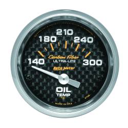 AutoMeter - AutoMeter 4748 Air Core Carbon Fiber Oil Temperature Gauge 140-300-DEG F 2-1/16" - Image 1