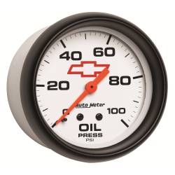AutoMeter - AutoMeter 5821-00406 Oil Pressure Gauge 0-100PSI 2-5/8" for Chevy Red Bowtie - Image 3