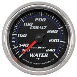 AutoMeter - AutoMeter 7932 Cobalt Mechanical Water Temperature Gauge 120-240-DEG F/6' 2-5/8" - Image 1