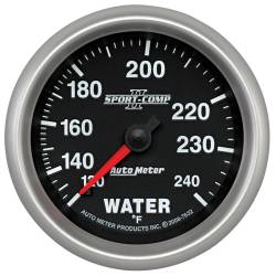 AutoMeter - AutoMeter 7632 Sport-Comp II Mechanical Water Temp Gauge 120-240-DEG F/6' 2-5/8" - Image 1