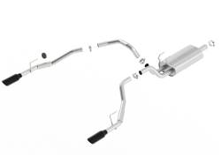 Borla - Borla 140552BC Touring Cat-Back Exhaust Single Split RR Exit for 09-24 Ram 1500 - Image 1