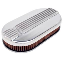 Edelbrock - Edelbrock 4115 Classic Polished Small Oval Air Cleaner for Single 4-Bbl Carb - Image 1