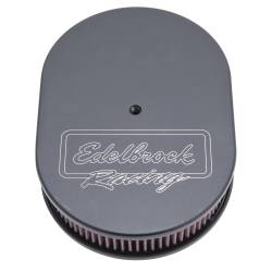 Edelbrock - Edelbrock 42203 Victor Series Black Oval Air Cleaner 2.4" Cotton for Dual-Quads - Image 1