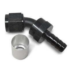 Russell - Russell 610593 ProClassic Crimp On Hose End 45-DEG End Black/Clear -10AN - Image 1