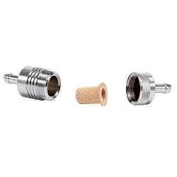 Russell - Russell 645060 3" Length 1-1/8" O.D. 5/16" In/Out Alum Street Fuel Filter Chrome - Image 2