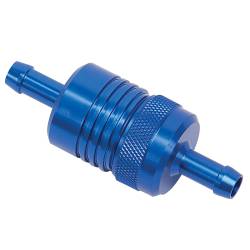 Russell - Russell 645080 3" Length 1-1/8" O.D. 5/16" In/Out Alum. Street Fuel Filter Blue - Image 3