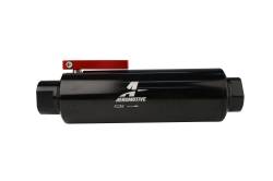 Aeromotive Fuel System - Aeromotive 12332 Shutoff Valve Fuel Filter 100 Micron ORB-12 Black - Image 1