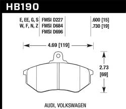 Hawk Performance - Hawk Performance HB190E.600 Blue 9012 Motorsports Brake Pads - Image 1