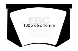 EBC Brakes - EBC Brakes DP2100 Greenstuff 2000 Series Sport Brake Pads for Cobra TR3A TR4 - Image 1