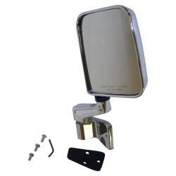 Crown Automotive Jeep Replacement - Crown 82201772C Right Manual Folding Mirror for 87-06 Jeep YJ/TJ Wrangler Chrome - Image 1